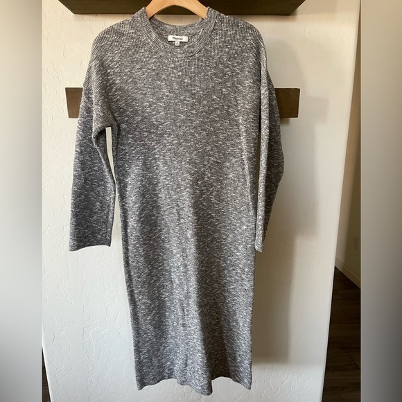Madewell Dresses & Skirts - Madewell|Gray Midi sweater dress, size small•••Neutral Minimalist style